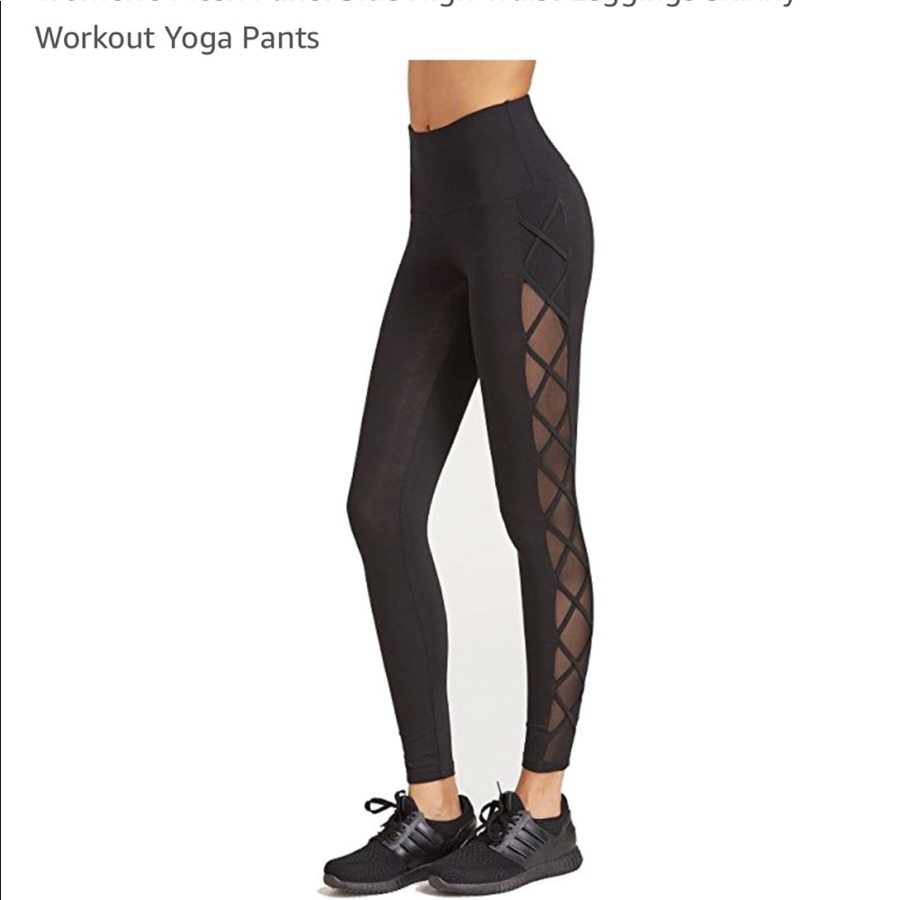 Work out leggings with sheer side design